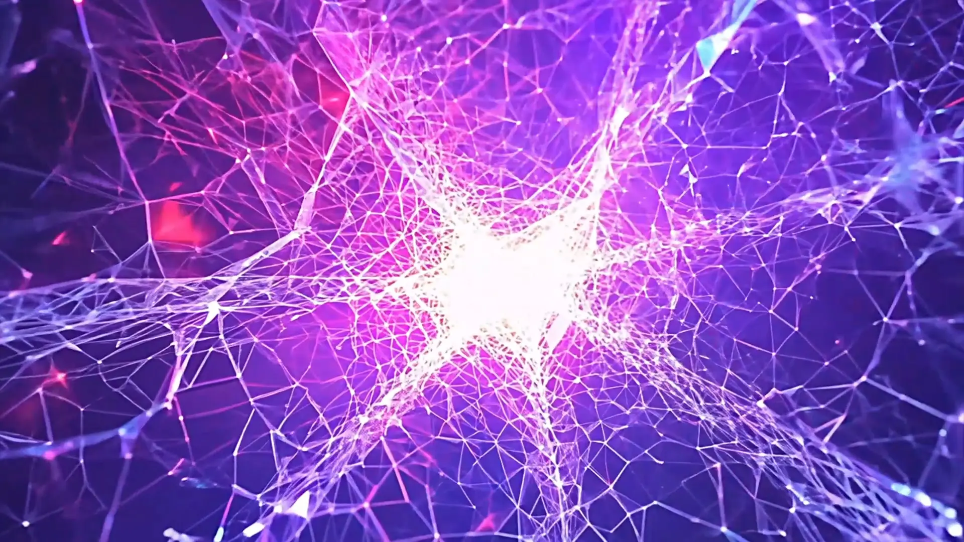 Neon Network Mesh Background for Video Intros